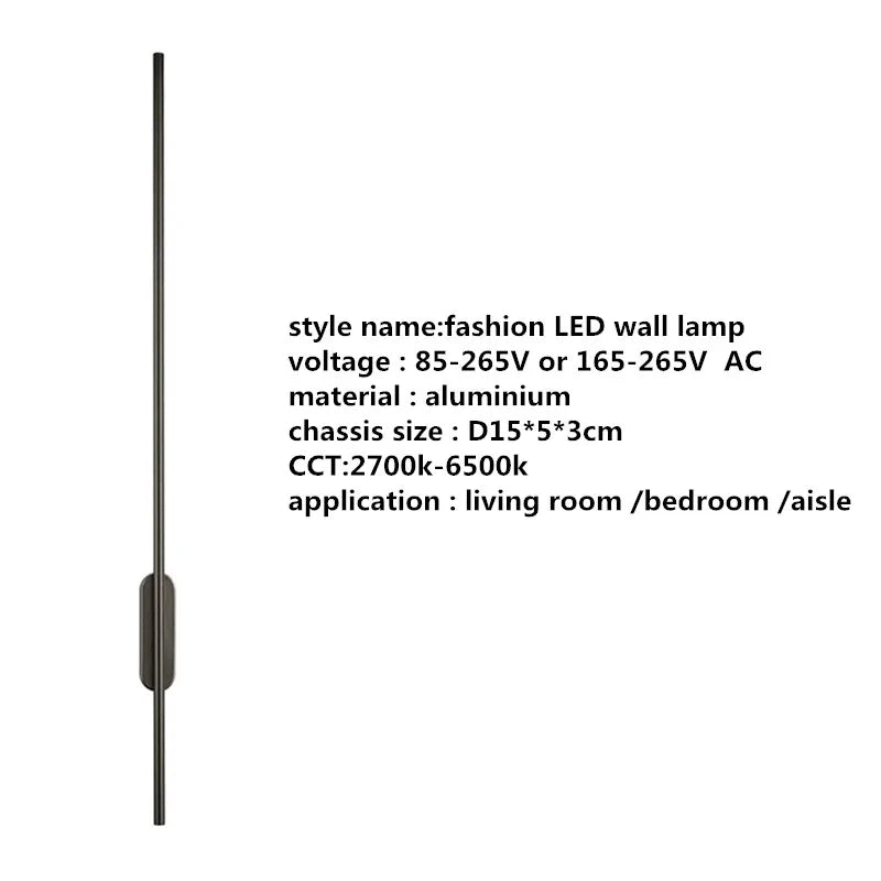 Linear Tube LED Wall Lamp – Modern Minimalist Wall Sconce for Interior Lighting