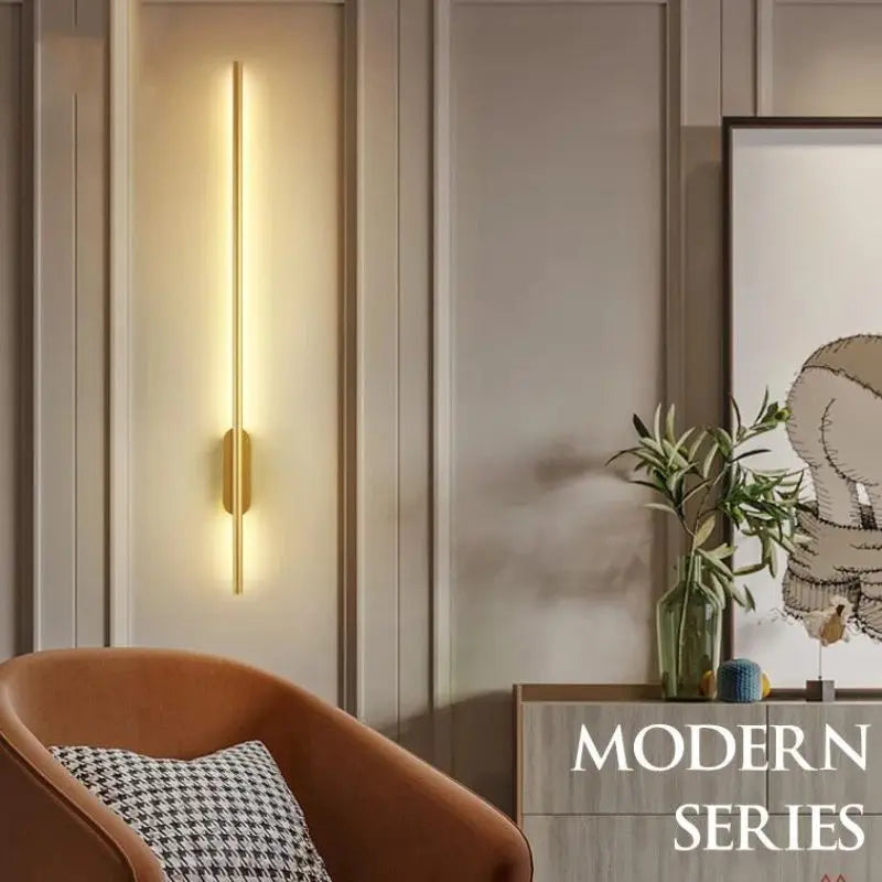 Linear Tube LED Wall Lamp – Modern Minimalist Wall Sconce for Interior Lighting