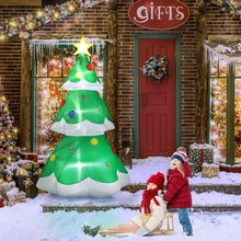 6.9 FT Lighted Christmas Inflatable Tree | Blow Up Yard Decoration with Built-in LED Lights for Holiday Party & Outdoor Lawn Decor