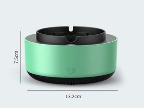 Portable Smoke Removal Air Purifier Ashtray | Automatic Anion Purification Car Ashtray for Odour & Smoke Control