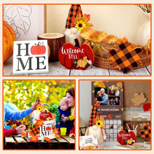 Fall Gnome Tiered Tray Set | Farmhouse Pumpkin & Maple Leaf Decorations