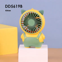 Cute Mini USB Fan | Portable Silent Desk Fan with 4 Blades | Bear, Kitten, Deer & Devil Design
