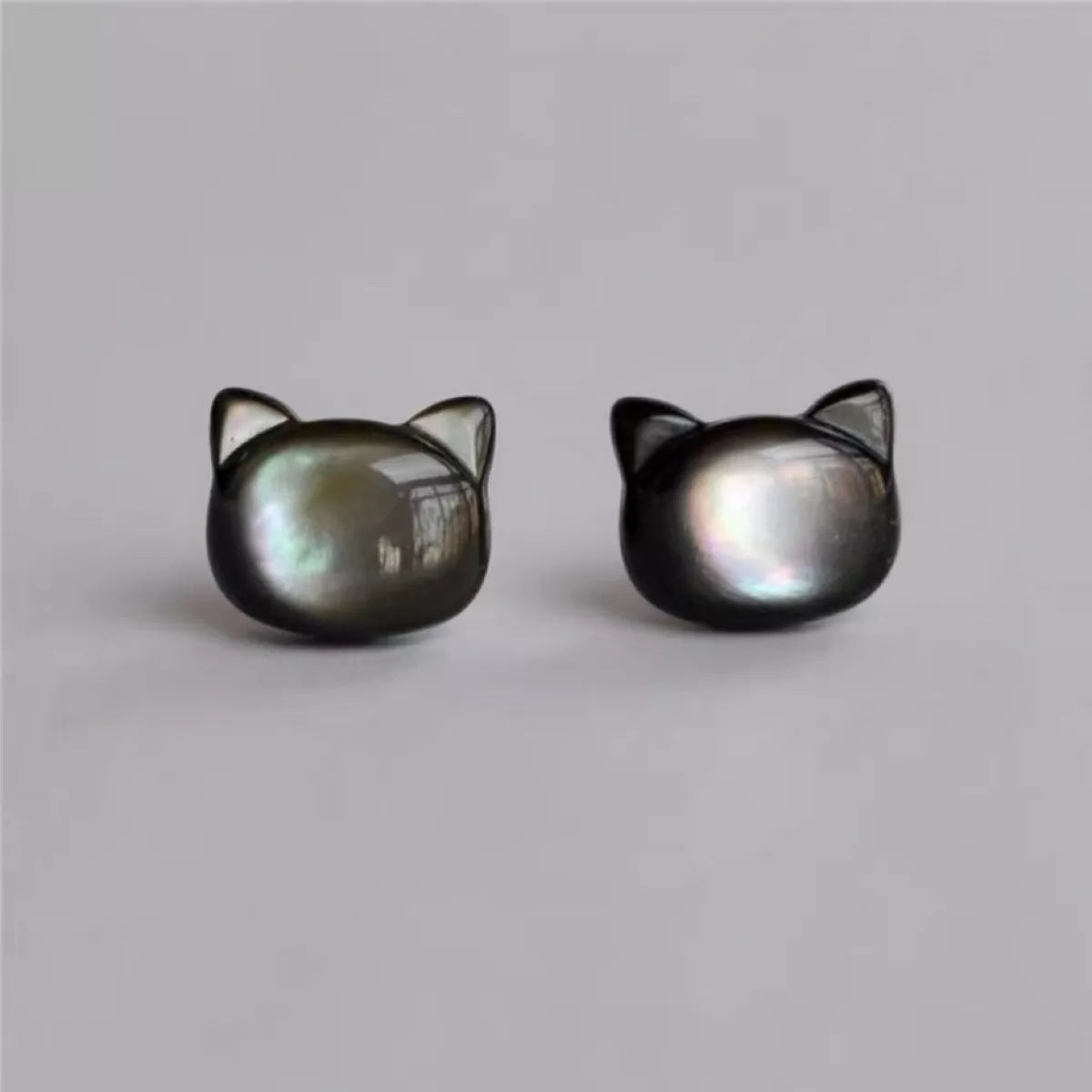 Shell Cute Cat Stud Earrings - QandCo - trending