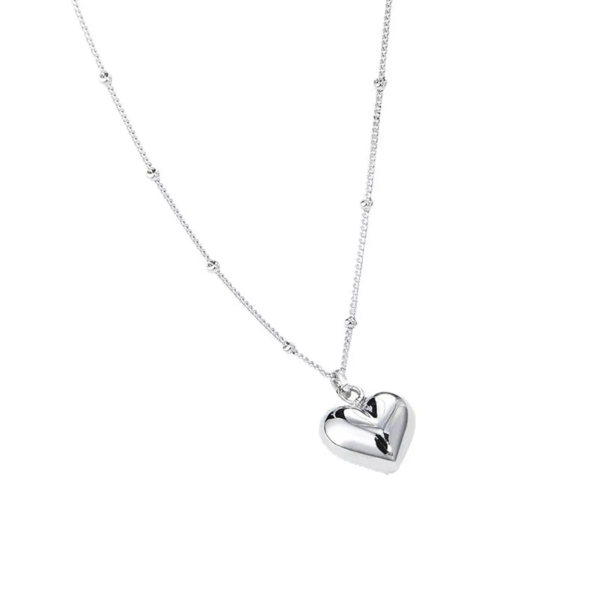 925 Sterling Silver Heart Necklace – Classic Gift Jewelry - QandCo - trending