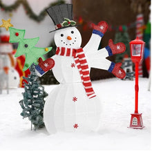 Lighted Snowman Yard Decoration | Pre-Lit 2D Xmas Display with 170 LEDs