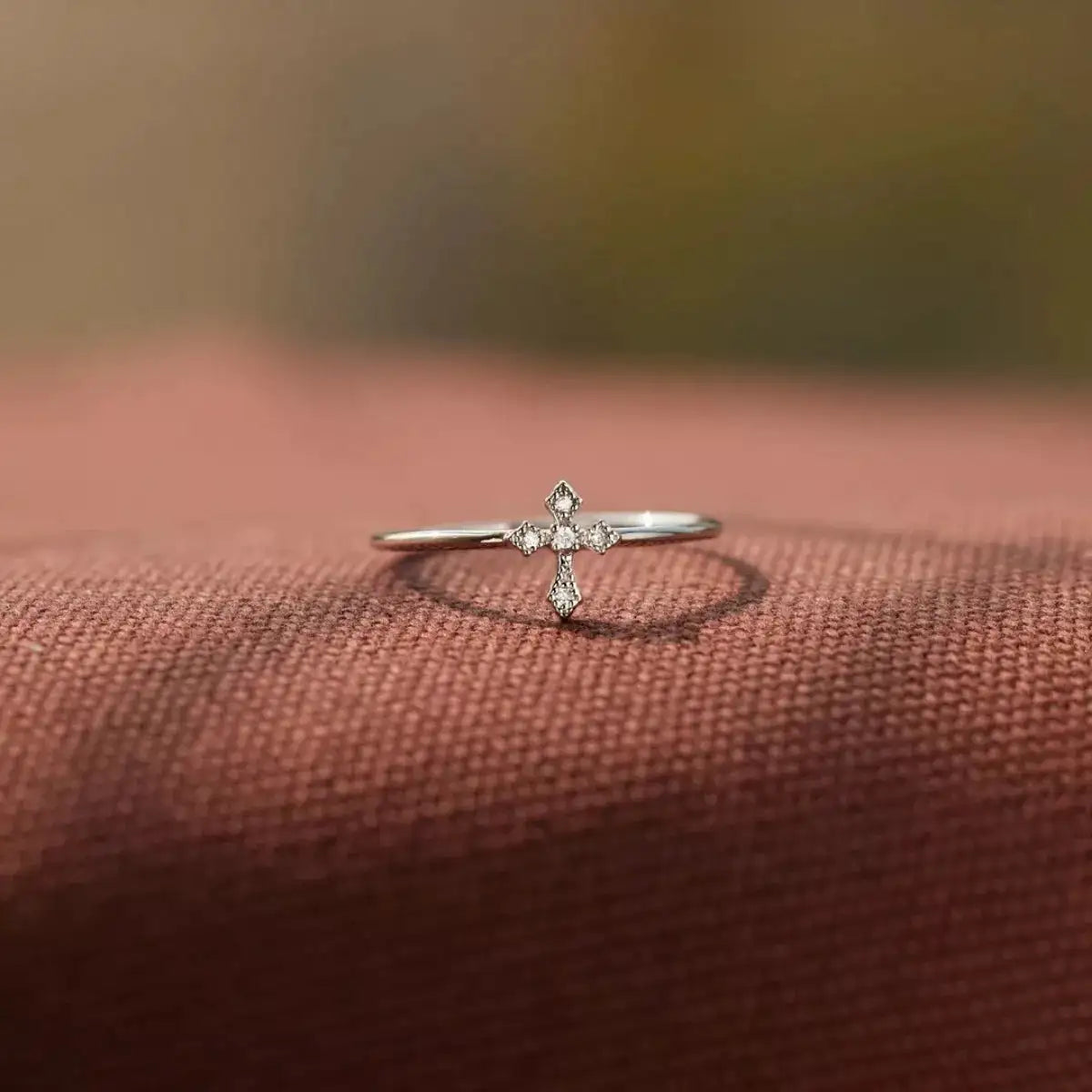 925 Sterling Silver Zircon Cross Ring – Faith Jewelry Gift - QandCo - trending