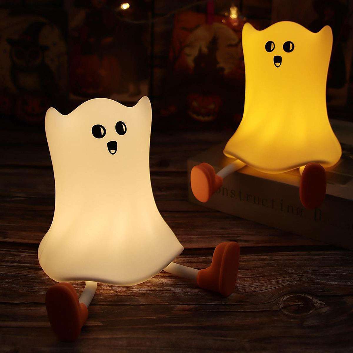 Silicone Kids Night Light – Soft Nursery Bedside Lamp Scary Ghost - QandCo - trending