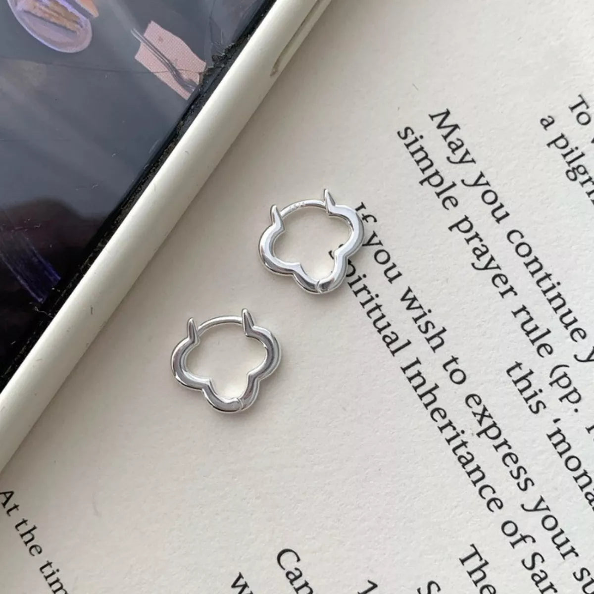 925 Sterling Silver Four Leaf Clover Earrings – Lucky Studs - QandCo - trending