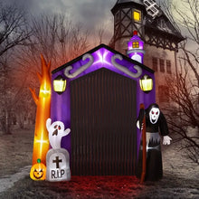 9.8 FT Halloween Inflatable Archway | Haunted House & Grim Reaper Yard Décor