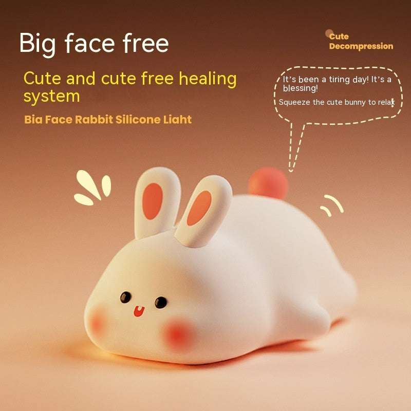 Rabbit Silicone Touch Night Light – Kids Bedside LED Lamp - QandCo - trending