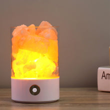 USB Crystal Salt Lamp | Himalayan Rock LED Night Light for Bedroom & Meditation