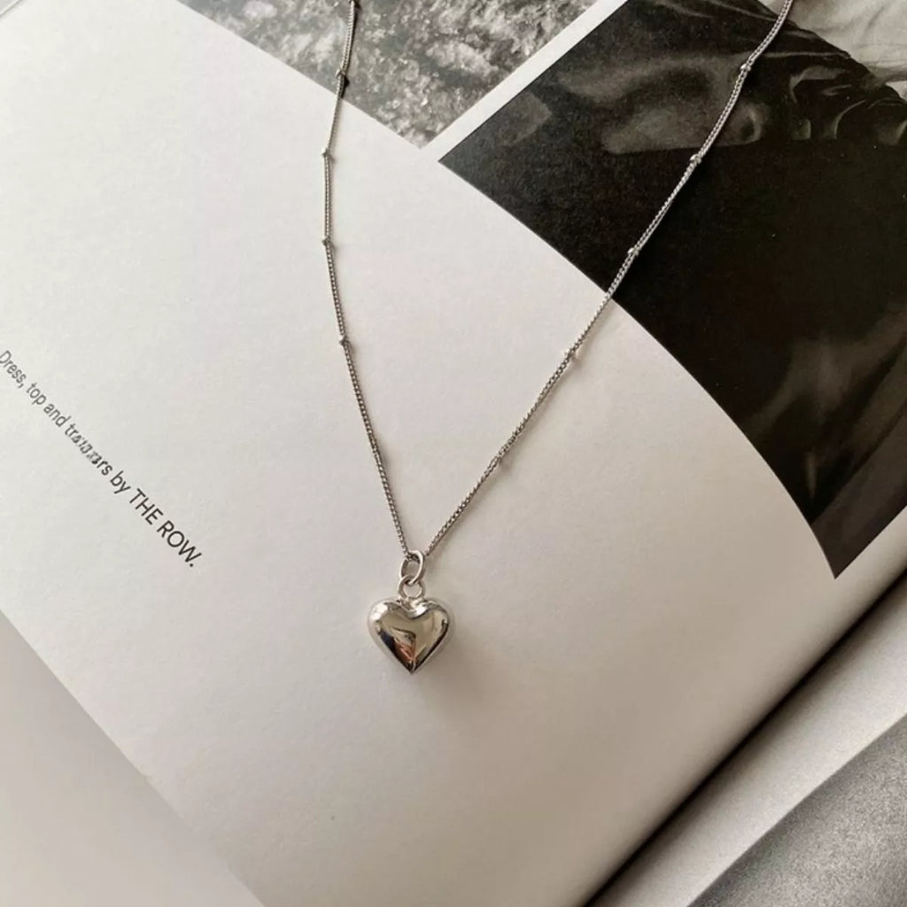 925 Sterling Silver Heart Necklace – Classic Gift Jewelry - QandCo - trending