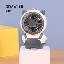 Cute Mini USB Fan | Portable Silent Desk Fan with 4 Blades | Bear, Kitten, Deer & Devil Design