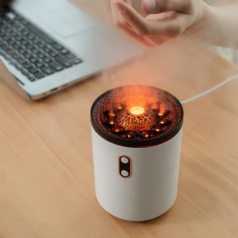 Volcano Ultrasonic Aroma Diffuser – Jellyfish Flame Humidifier Volcanic edition USB - QandCo - trending