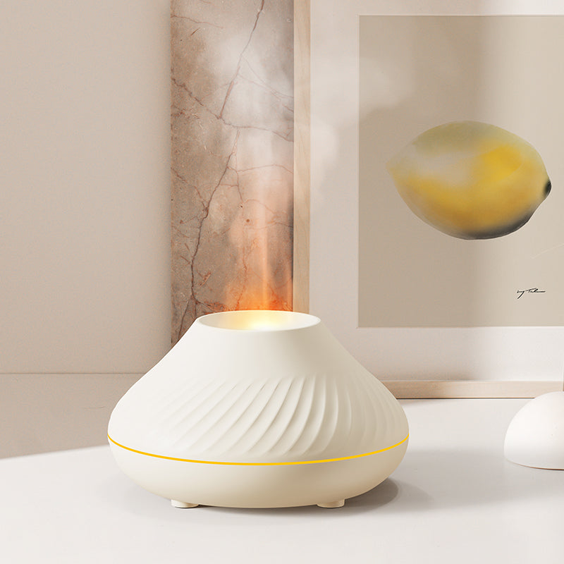 RGB Flame Aroma Diffuser – 130ml 3D Colorful Humidifier - QandCo - trending