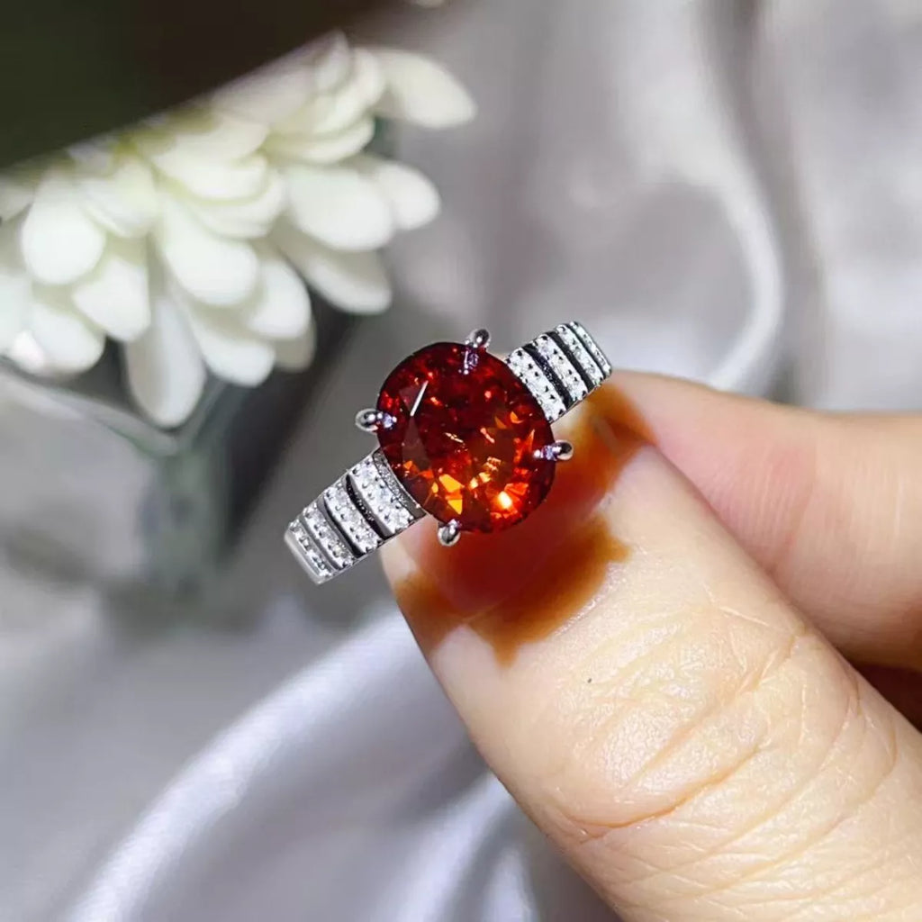 3 Carat Oval Moissanite 925 Sterling Silver Ring – Sparkling Jewelry - QandCo - trending