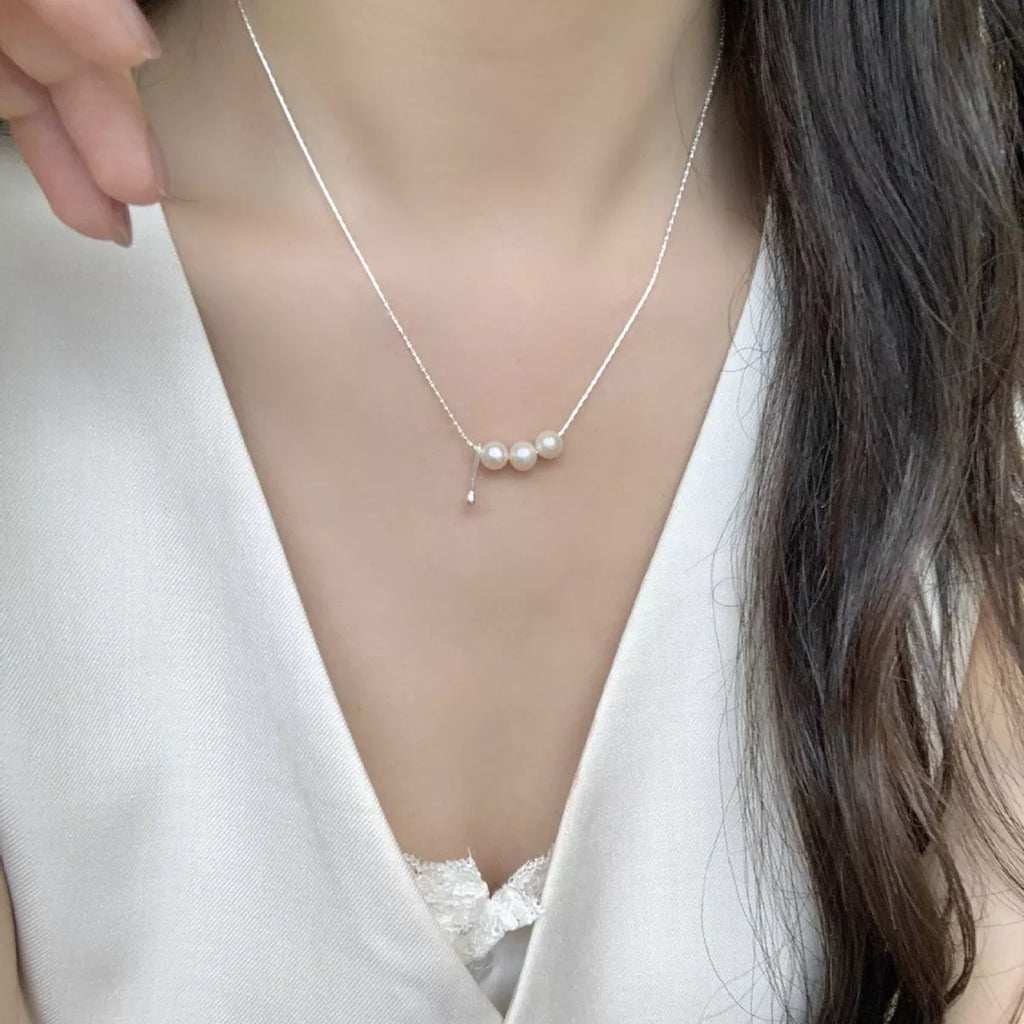 Freshwater Pearl 925 Sterling Silver Necklace – Elegant Jewelry - QandCo - trending