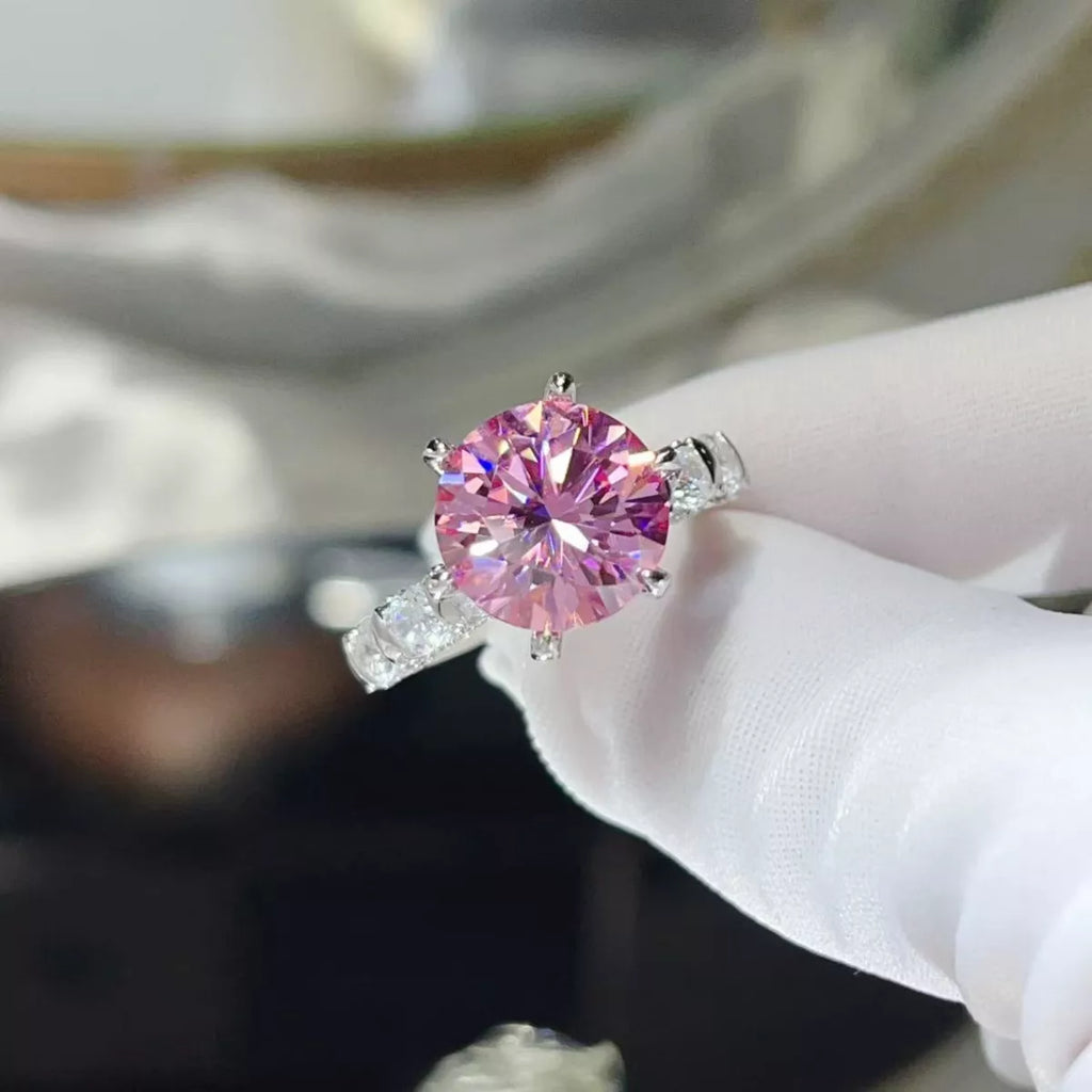 5 Carat Moissanite 6-Prong 925 Sterling Silver Ring - QandCo - trending