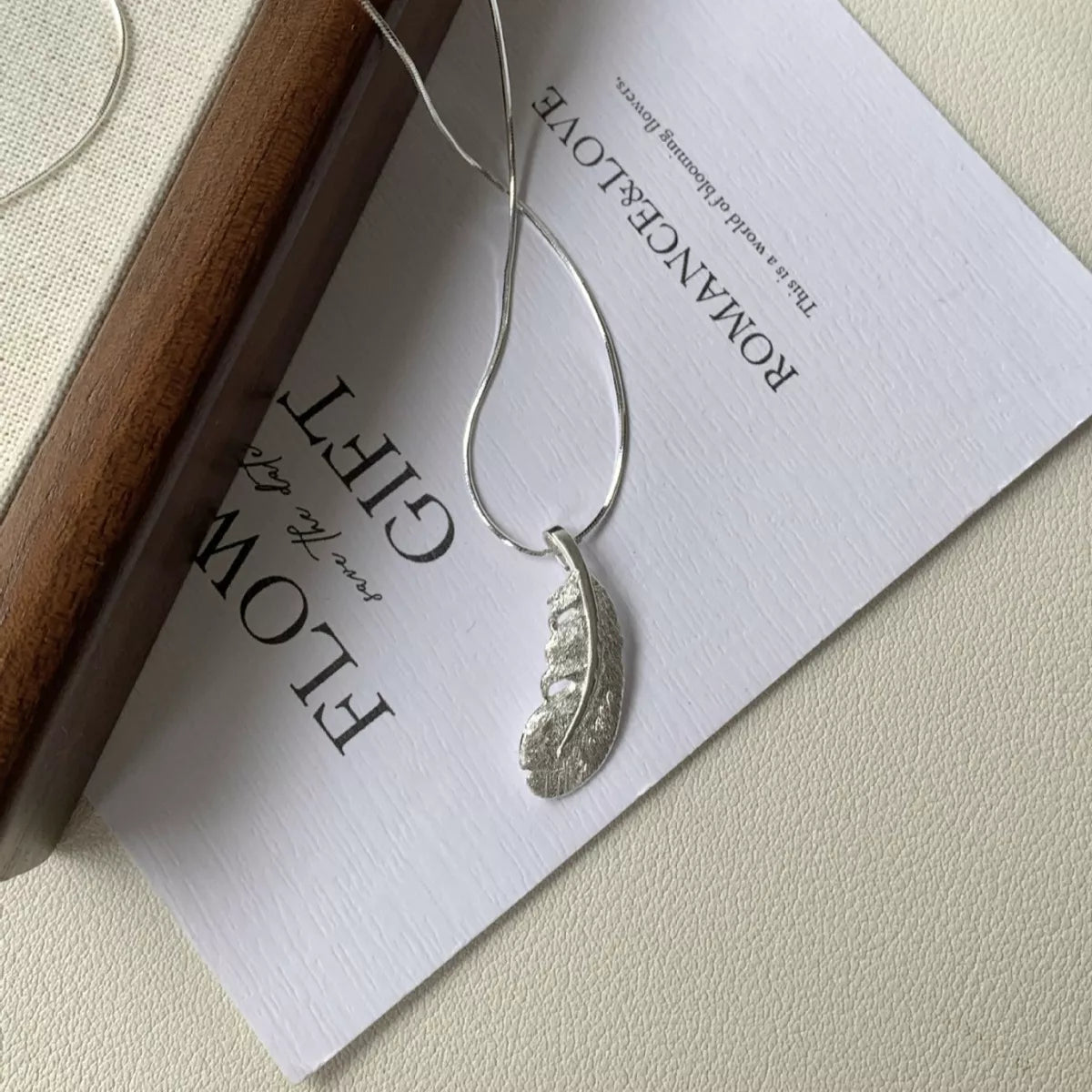 Feather Pendant Necklace – Sterling Silver Jewelry Gift - QandCo - trending