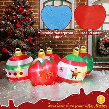 7 FT Lighted Christmas Inflatable Balls | Funny Blow Up Yard Decoration with Built-in LED Lights for Holiday Lawn, Garden & Party Decor