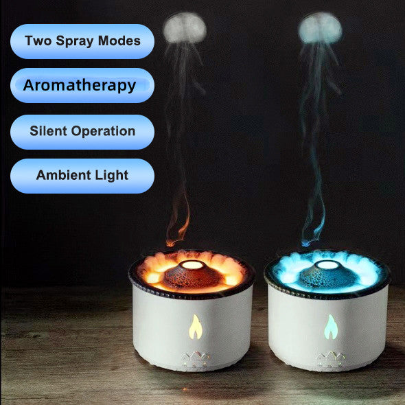 Volcano Ultrasonic Aroma Diffuser – Jellyfish Flame Humidifier - QandCo - trending