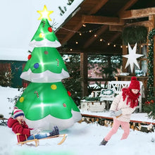 6.9 FT Lighted Christmas Inflatable Tree | Blow Up Yard Decoration with Built-in LED Lights for Holiday Party & Outdoor Lawn Decor