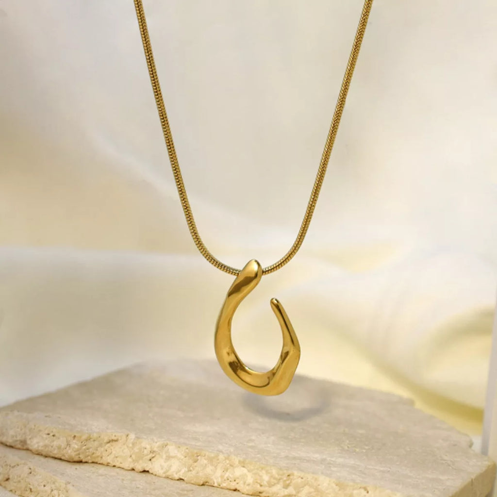 18K Gold-Plated Geometric Necklace – Minimalist Jewelry - QandCo - trending