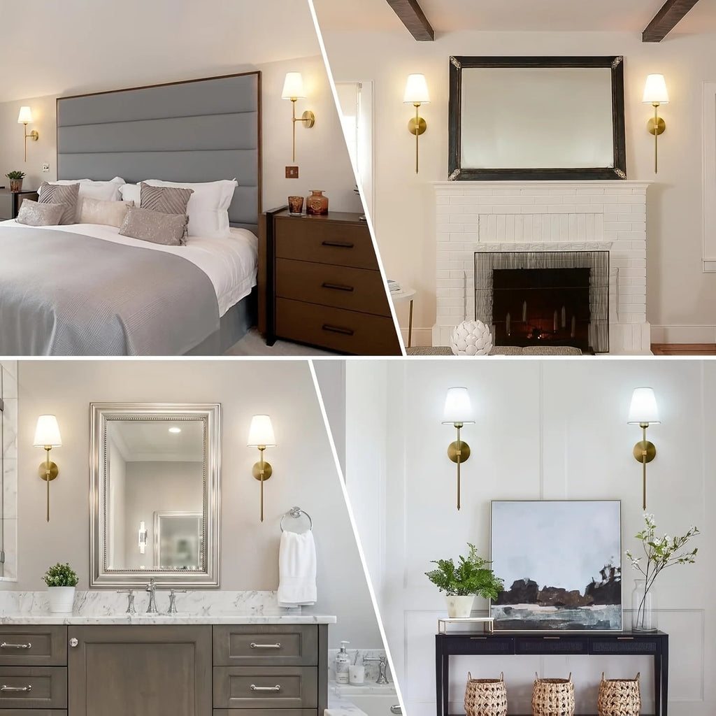 Battery Operated Wall Sconce Set of 2, Rechargeable LED - QandCo - trending